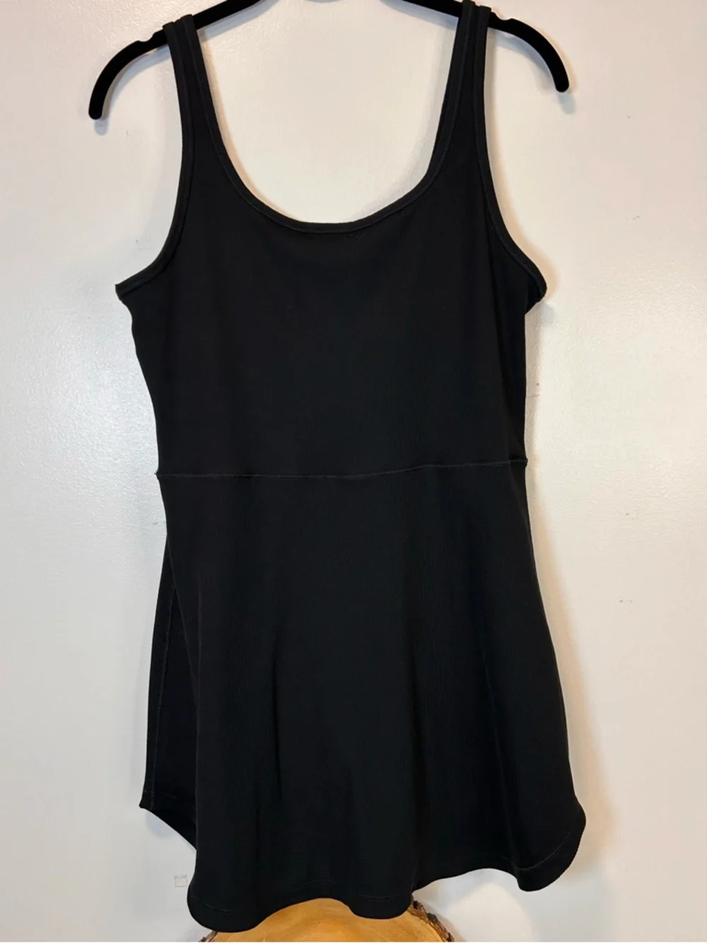 Nike One Dri-FIT Black Scoop Neck Athletic Dress Built in Shorts Women’s Large - Picture 2 of 9